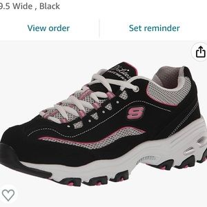 Skechers women’s D’lites-Life Saver. Size 9.5 Wide platform black pink
